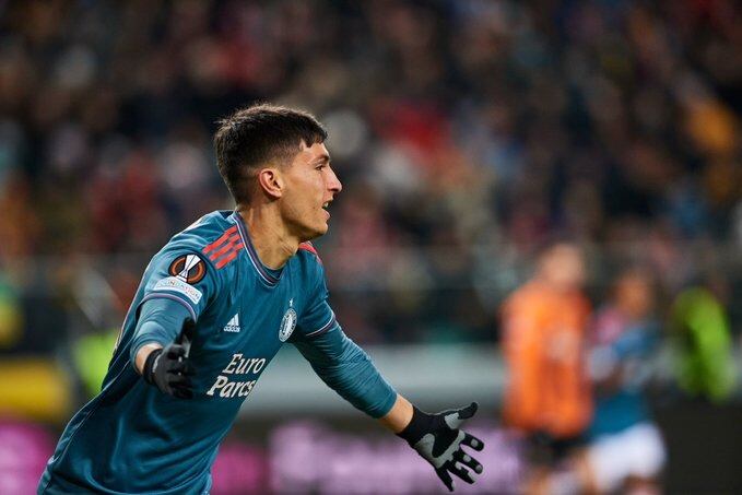 Ezequiel Bullaude marcó el empate para el Feyenoord por la Europa League.