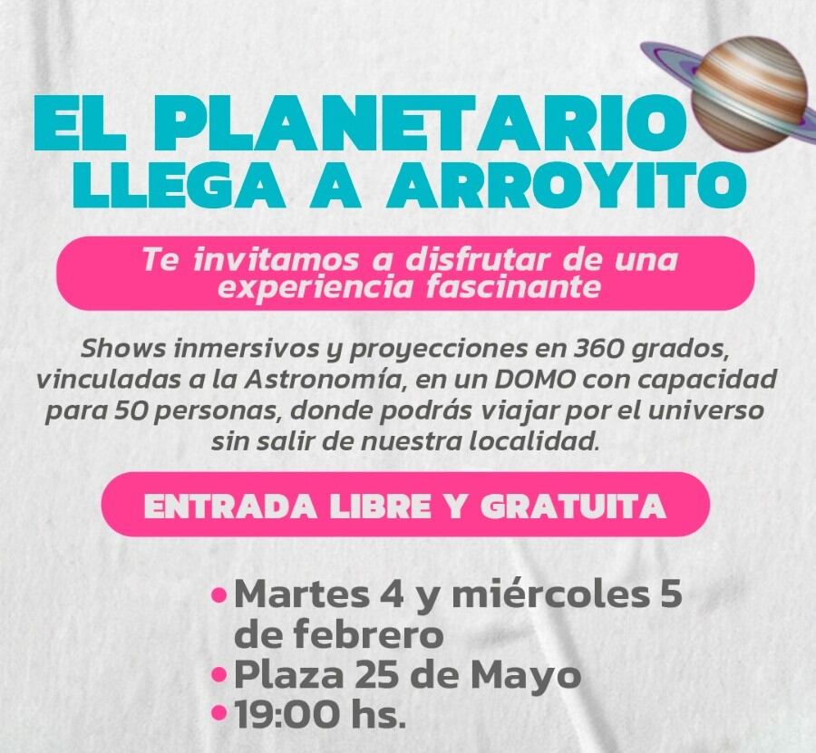 El Planetario llega a Arroyito