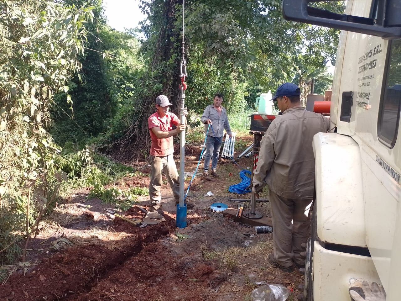 Eldorado: finalizan perforación de agua en barrio Los Lapachos.