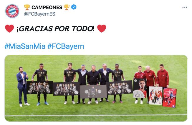 Bayern Múnich homenajeó a los jugadores que dejarán el club.