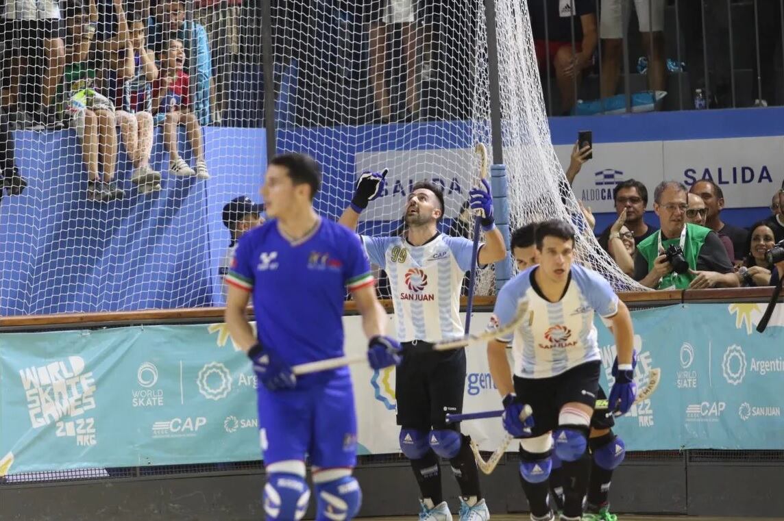 La Selección Argentinas senior masculina finalista del Mundial de hockey sobre patines.