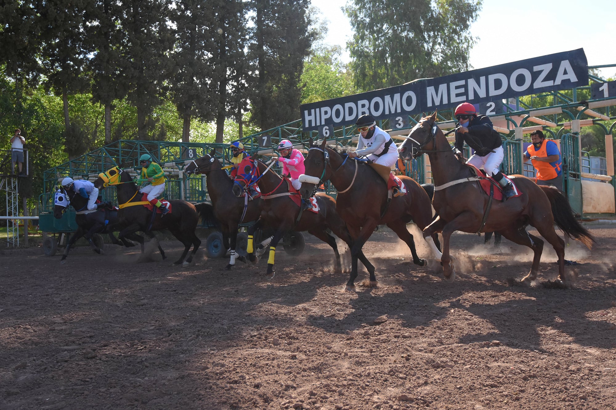 Volvieron las carreras al Hipódromo de Mendoza, con un marcado protocolo de distanciamiento.