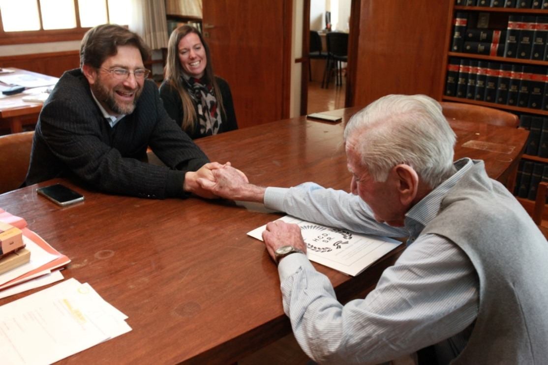 Paulo Campi, presidente del Concejo Deliberante con Aldo Guarino Arias.