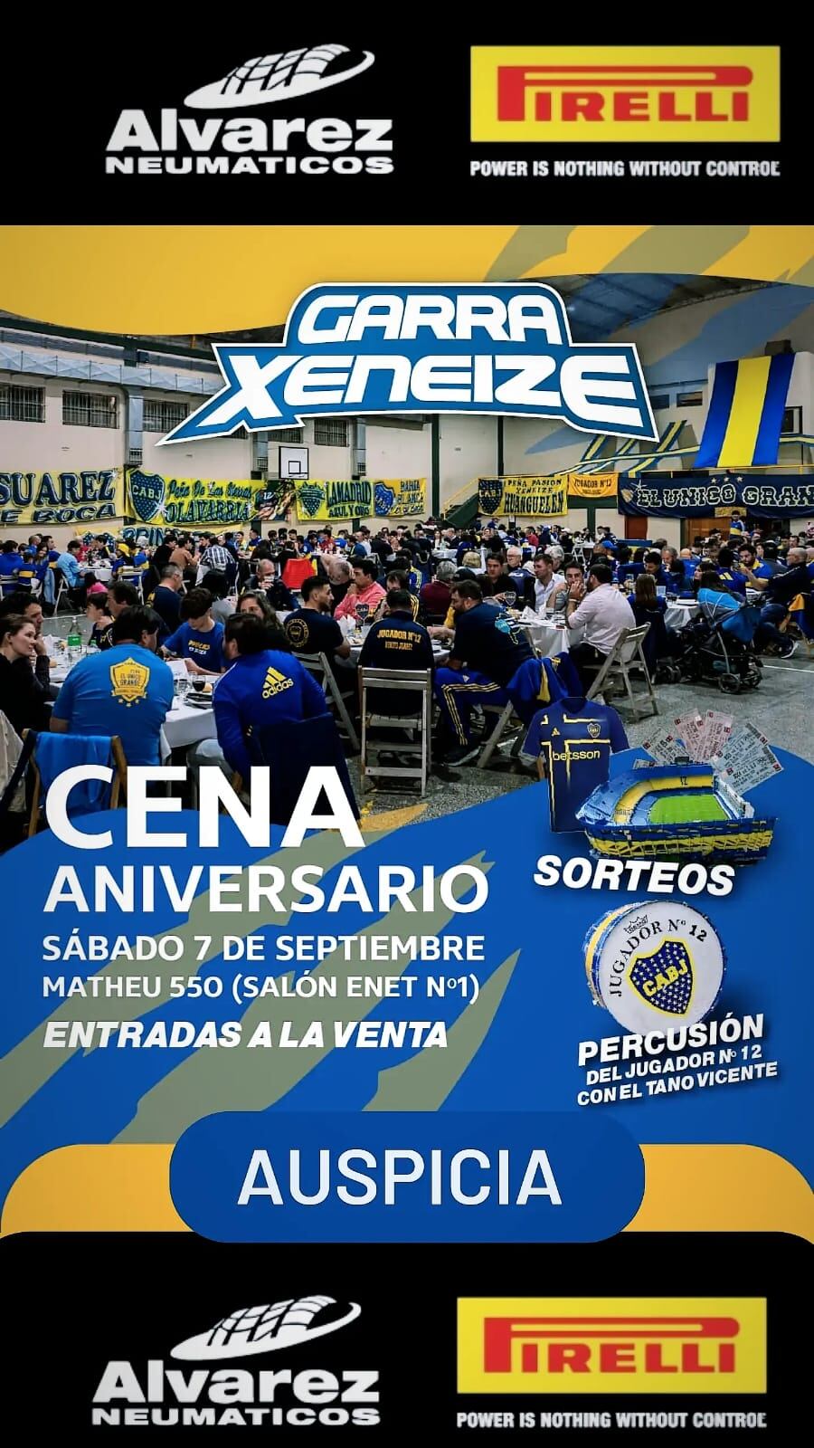 Cena aniversario de la Peña Garra Xeneise