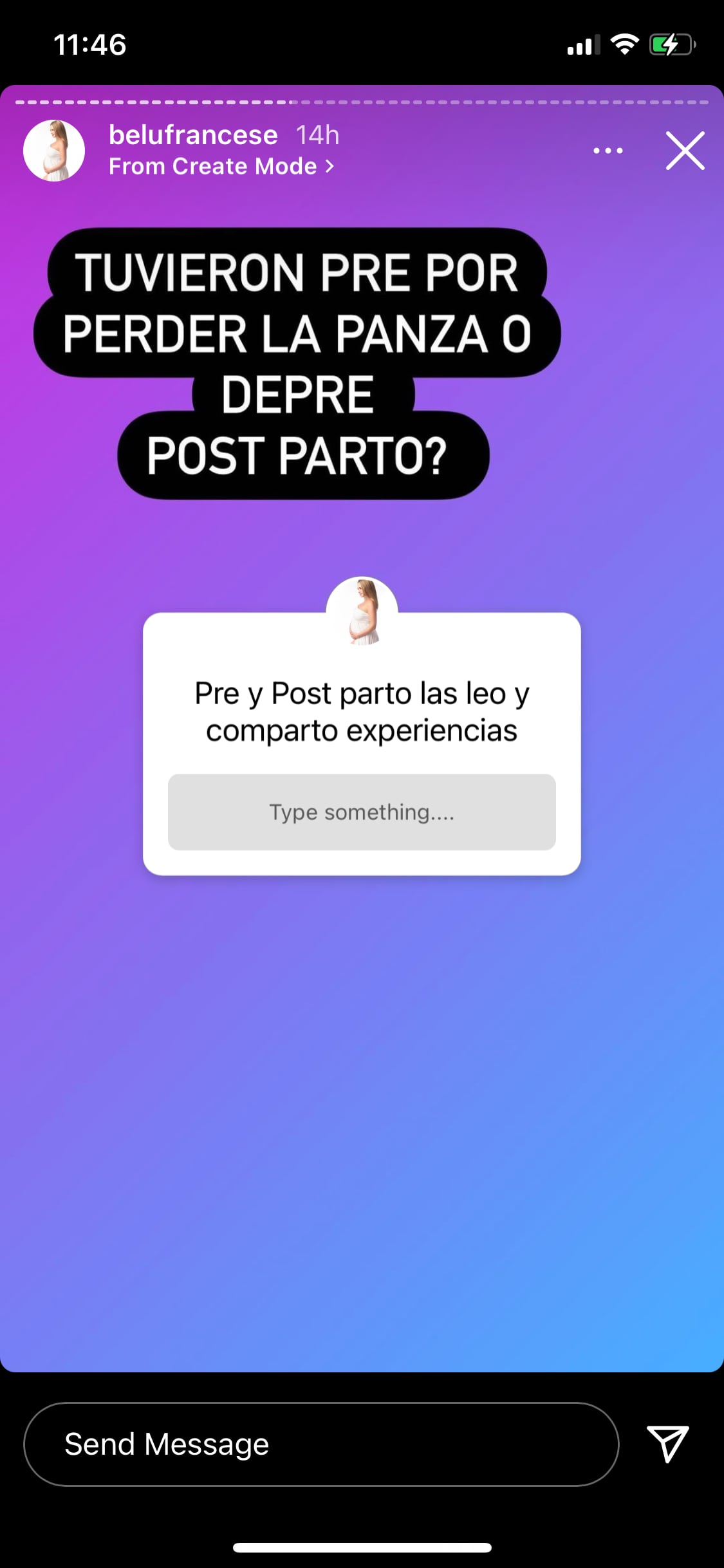 Belén Francese hablo de la depresión pre y post parto con sus seguidoras de Instagram.