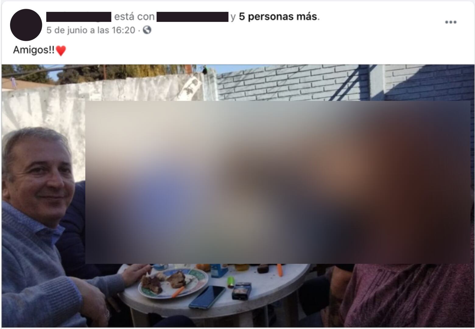 Andrés Villa participó de un asado el último 5 de junio.