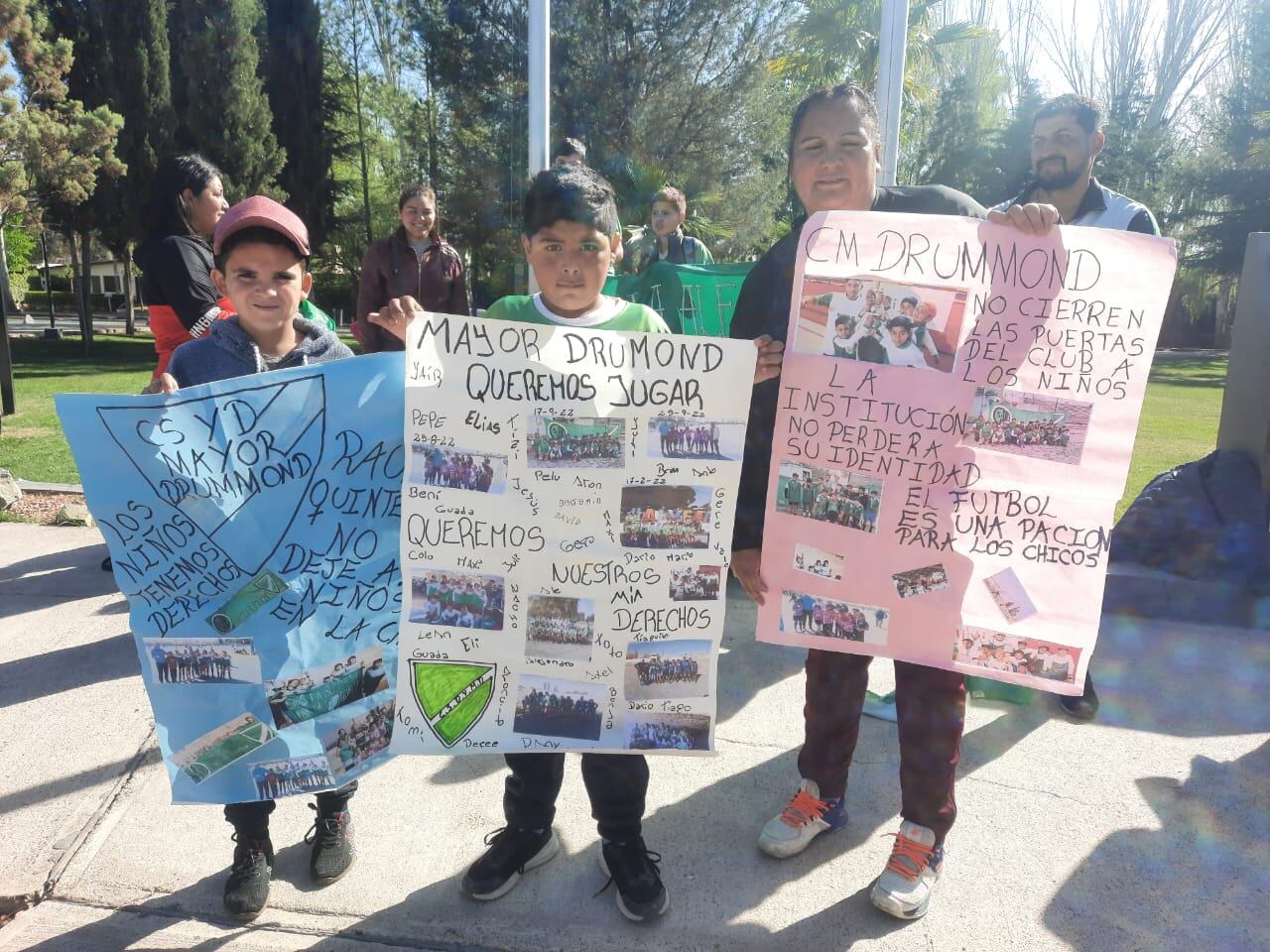 "Queremos jugar", el pedido de los pibes de Drummond.