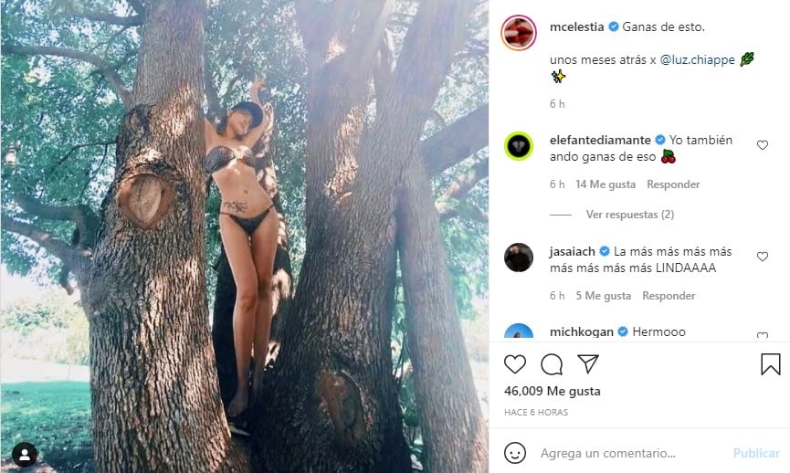 Celeste Cid deslumbró a sus seguidores con una bikini.