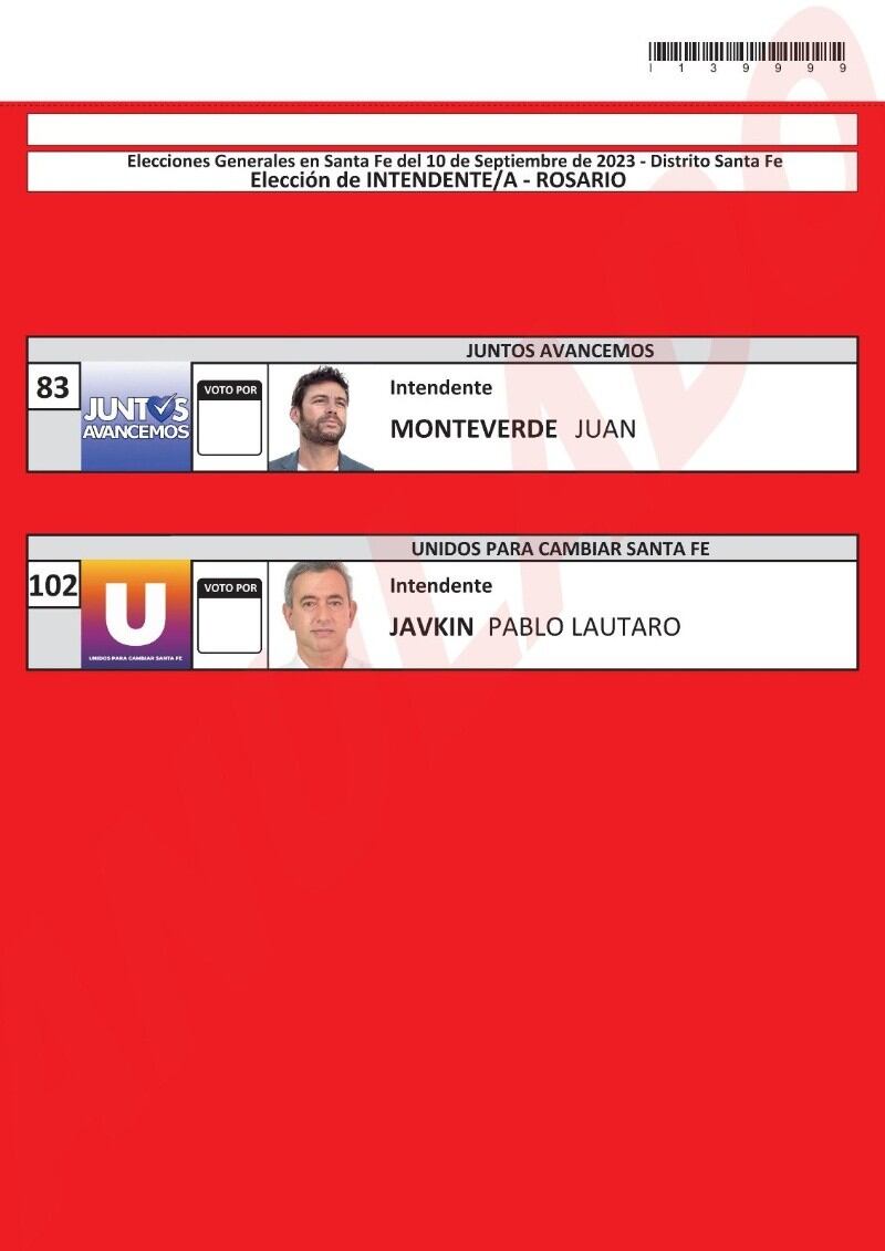 Las Boletas se identificarán con colores