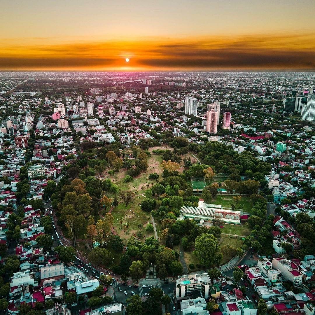 Imagen del Parque Saavedra desde un dron