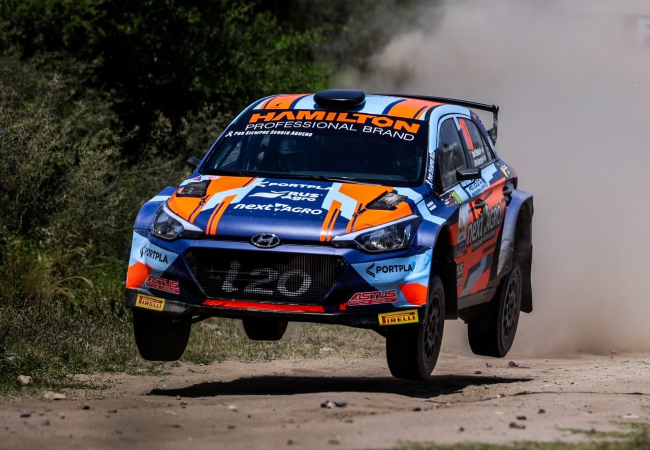 Pese a ser protagonista desde el comienzo, Santiago Baldo no pudo completar la prueba por la rotura del cárter de su Hyundai.