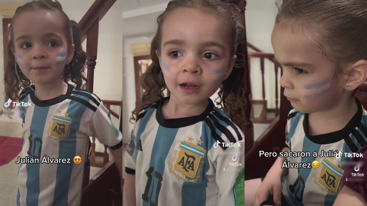 Furor en TikTok por el tierno video de una niña enamorada de Julián Álvarez: “Está guapo”
