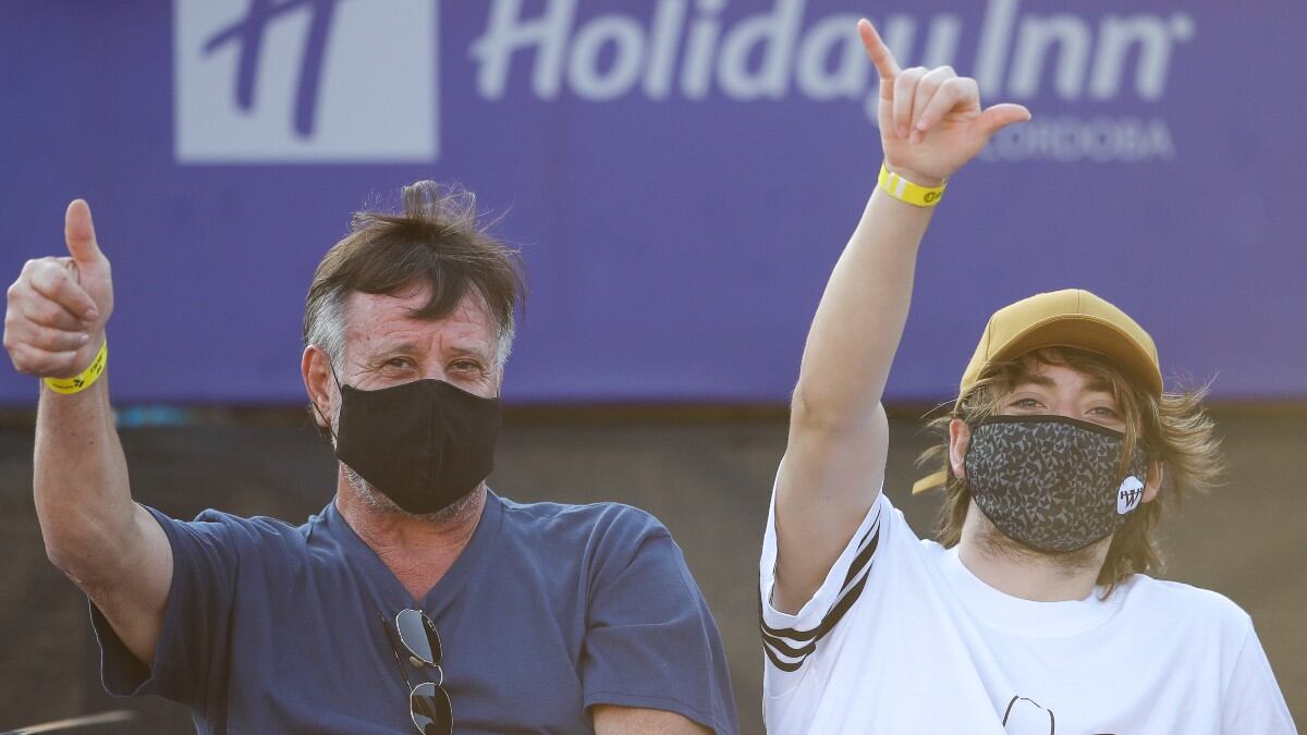 El trapero cordobés fue un hincha más en el Córdoba Open. (Fotos: Córdoba Open)