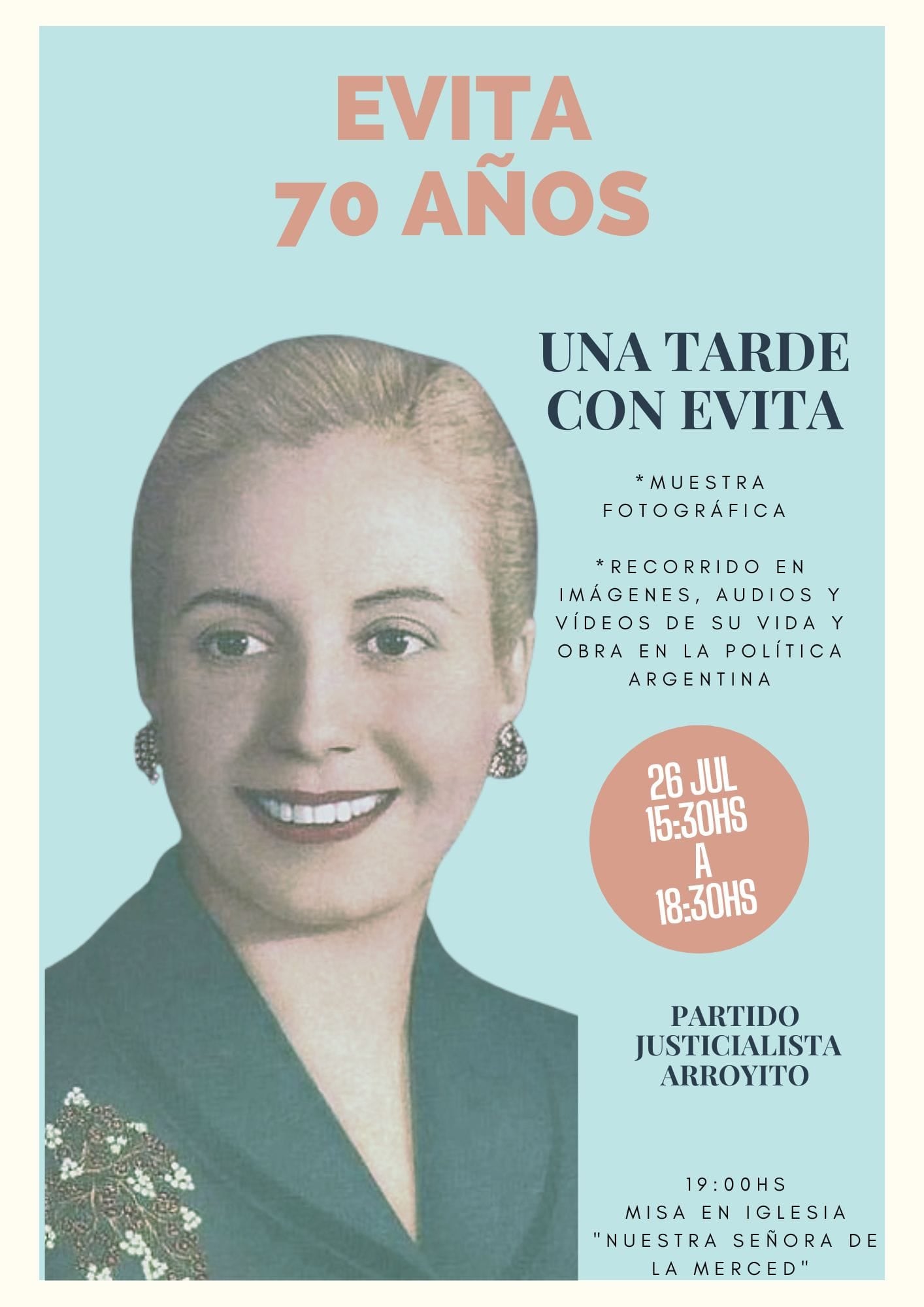 Muestra por Evita en Arroyito