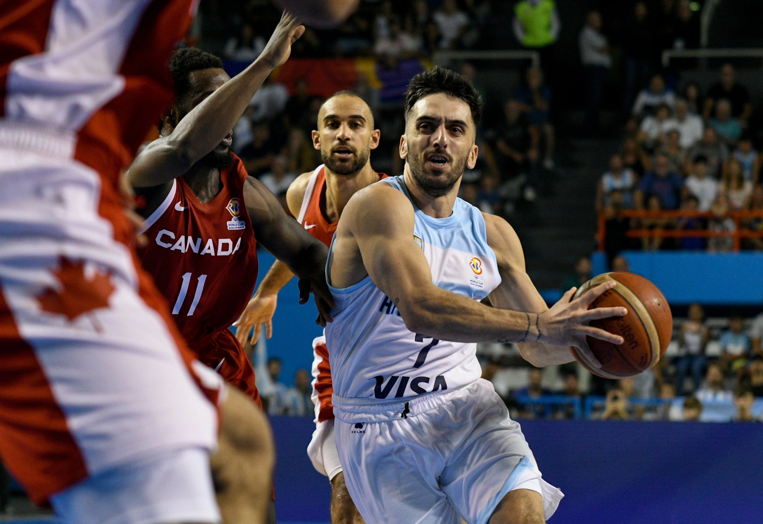 Facundo Campazzo lidera a Argentina en el duelo clave ante Canadá, en Mar del Plata, por eliminatorias para el Mundial 2023. (Prensa CABB)