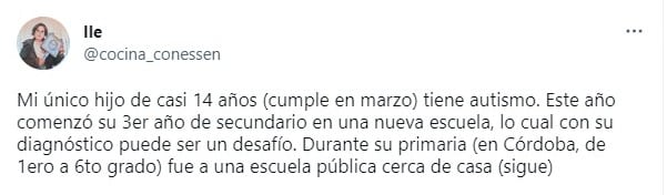 El inicio del posteo de Iliana Arrieta.