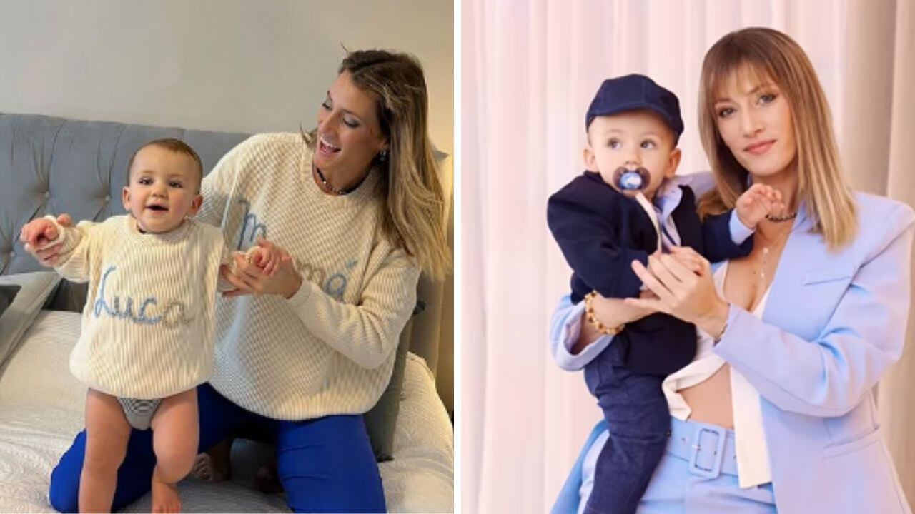 Mica Cubero junto a su hijo Luca, fruto de su relación con Fabián Cubero.