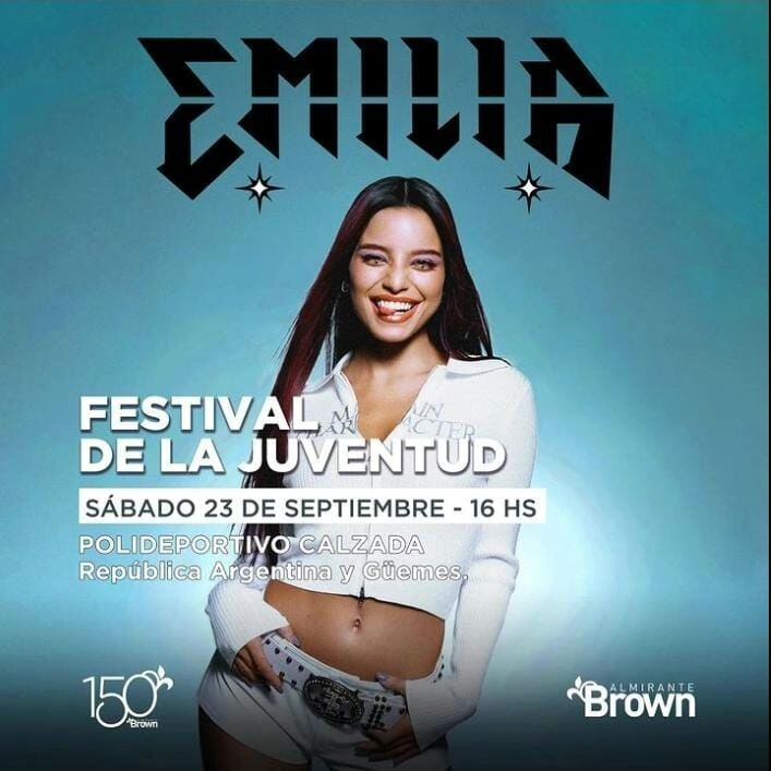 Emilia Mernes dará un show gratis en Almirante Brown: cuándo y dónde se presenta