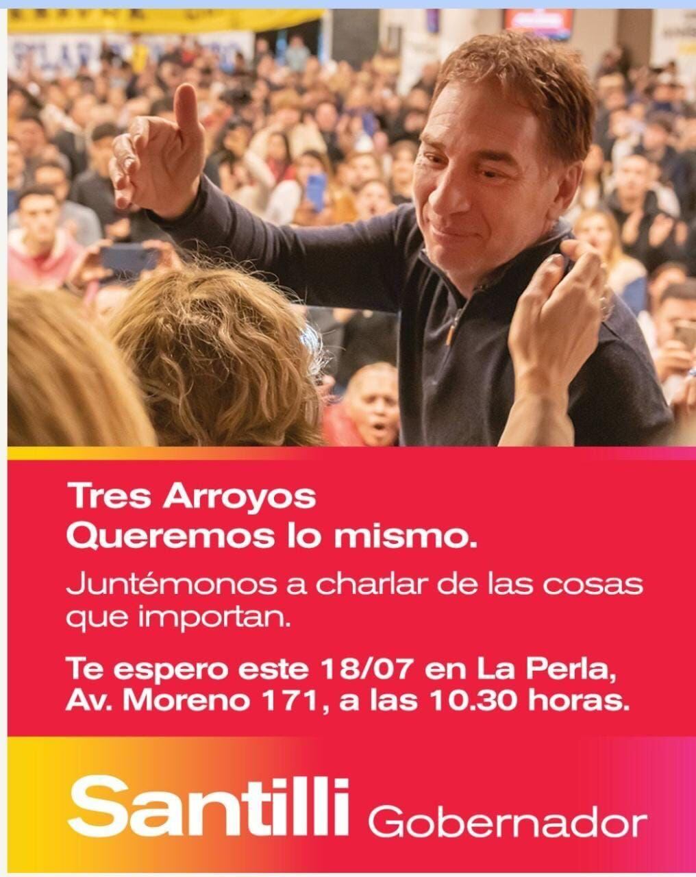 Diego Santilli en Tres Arroyos