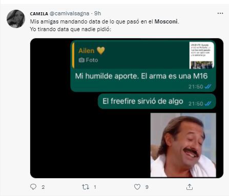 No faltaron los memes tras el "tiratiros" del Mosconi