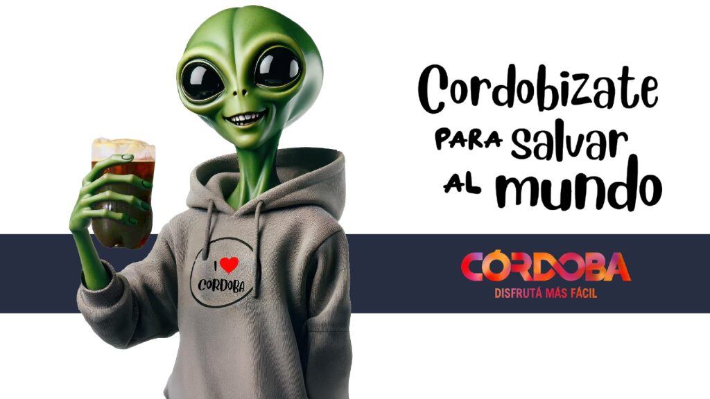 Un alien, un fernet y la palabra que inicia con c, los componentes de la campaña de Córdoba.