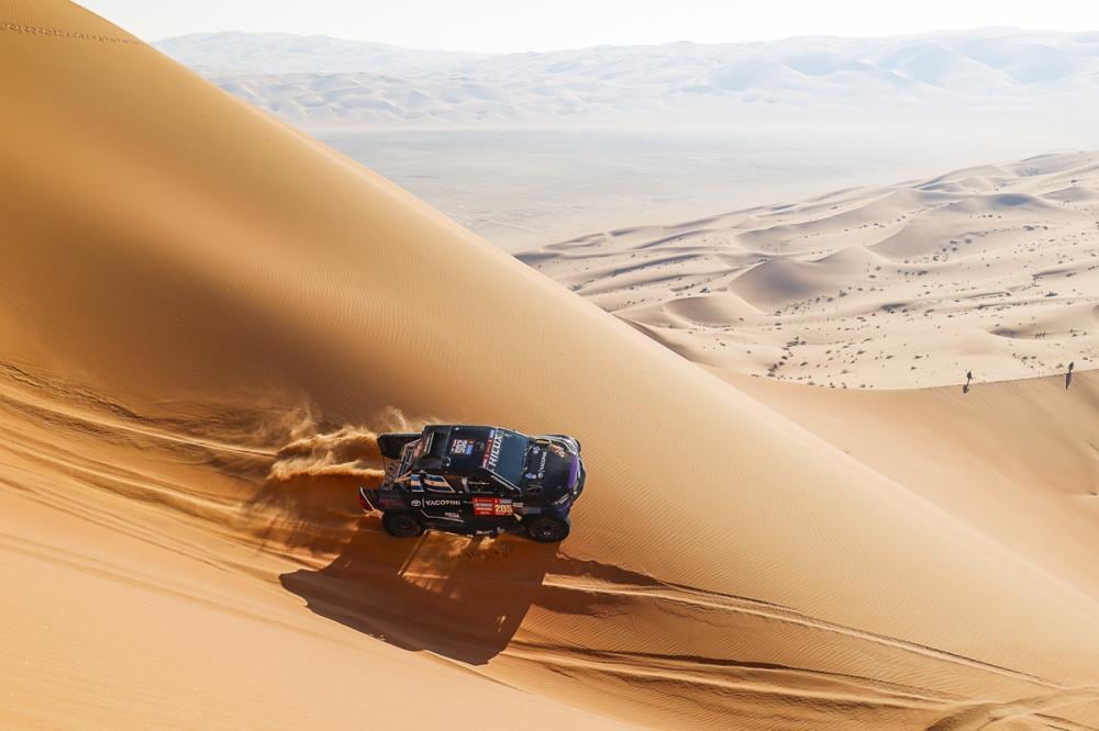 Juan Cruz Yacopini. Cuarto Dakar para el mendocino de Toyota Gazoo Racing Argentina, que corrió con una Hilux asistida por Overdrive Racing.