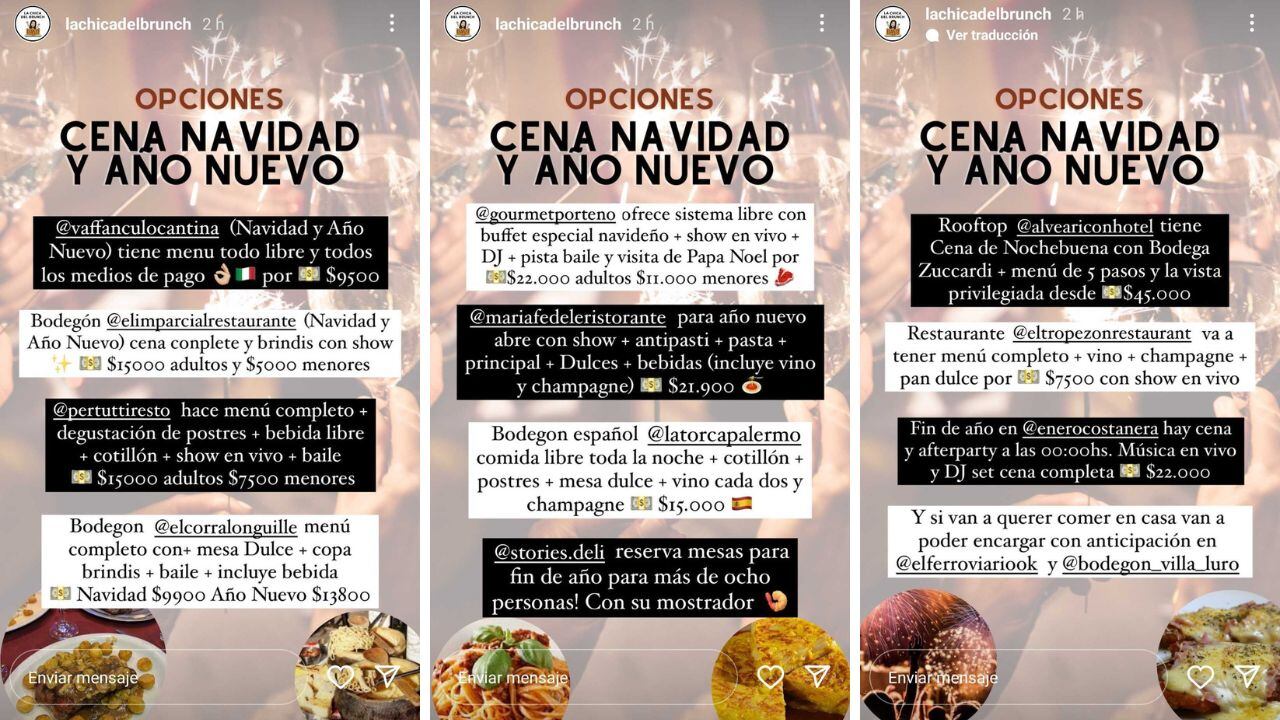 Las opciones de la Chica del Brunch