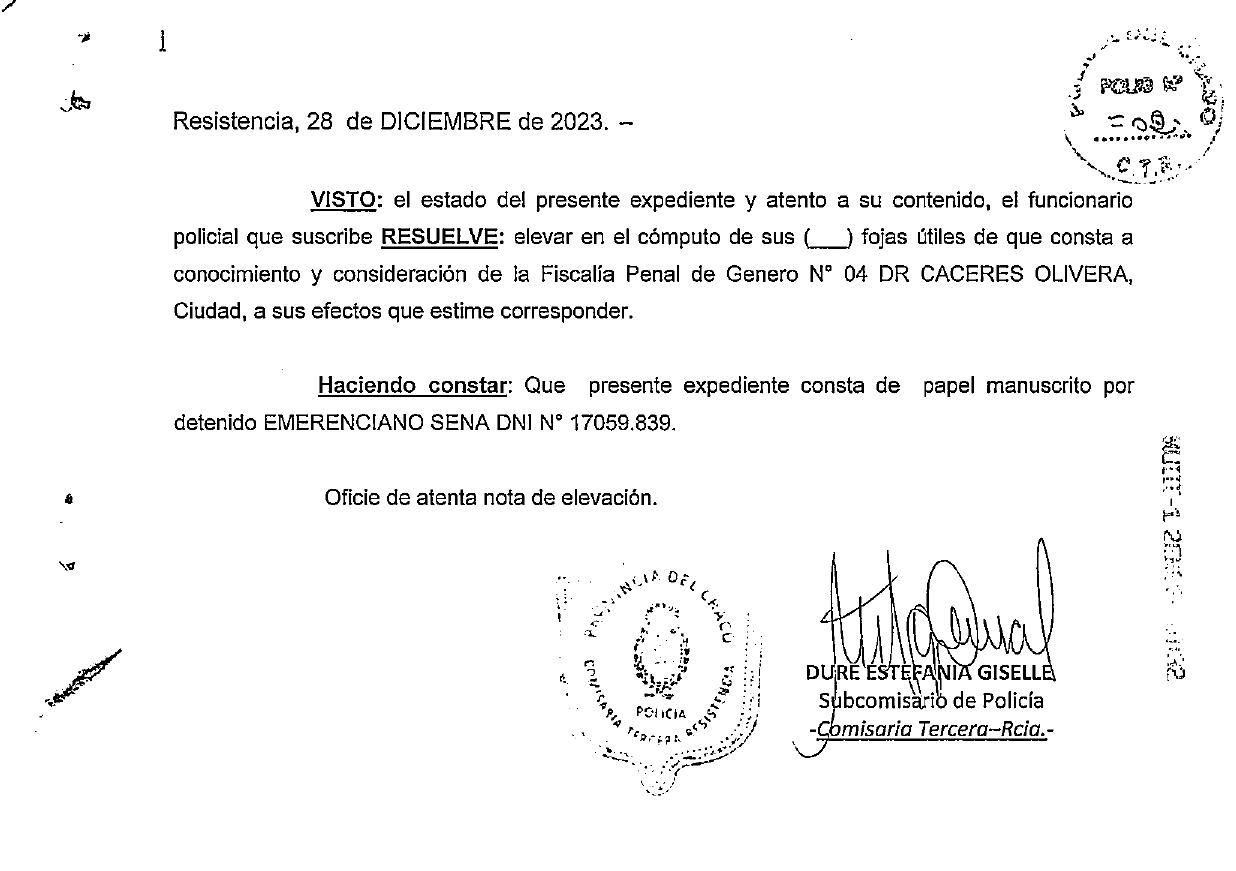 Emerenciano solicitó prisión domiciliaria desde la cárcel.