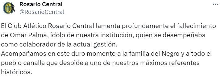 La despedida en redes sociales se puso en marcha poco después de la difusión del parte médico.