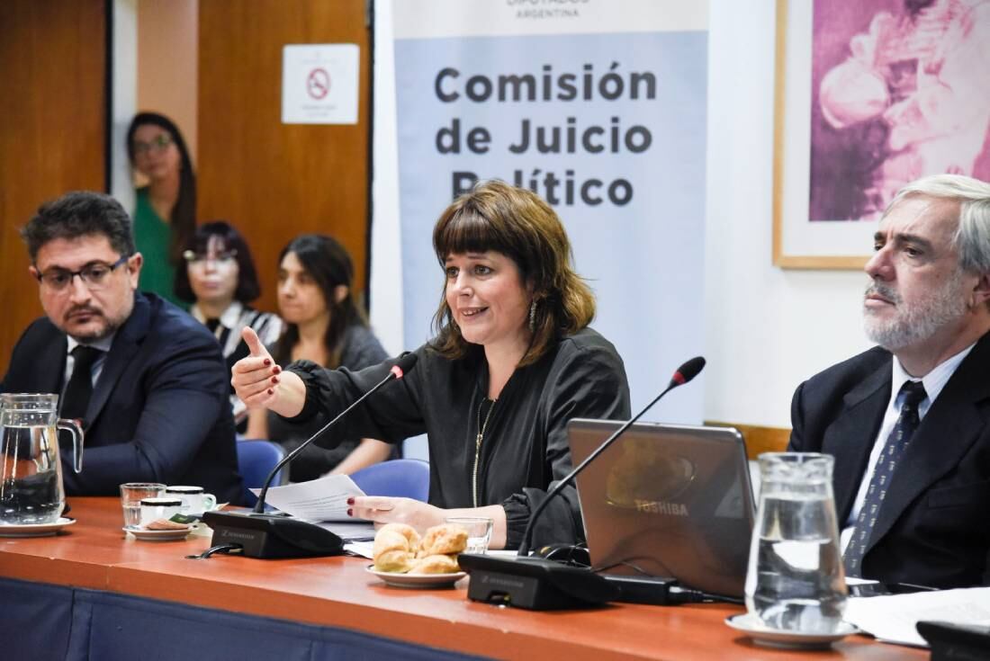 La diputada Carolina Gaillard, en una nueva reunión de la Comisión de Juicio Político (Foto: HCDN)