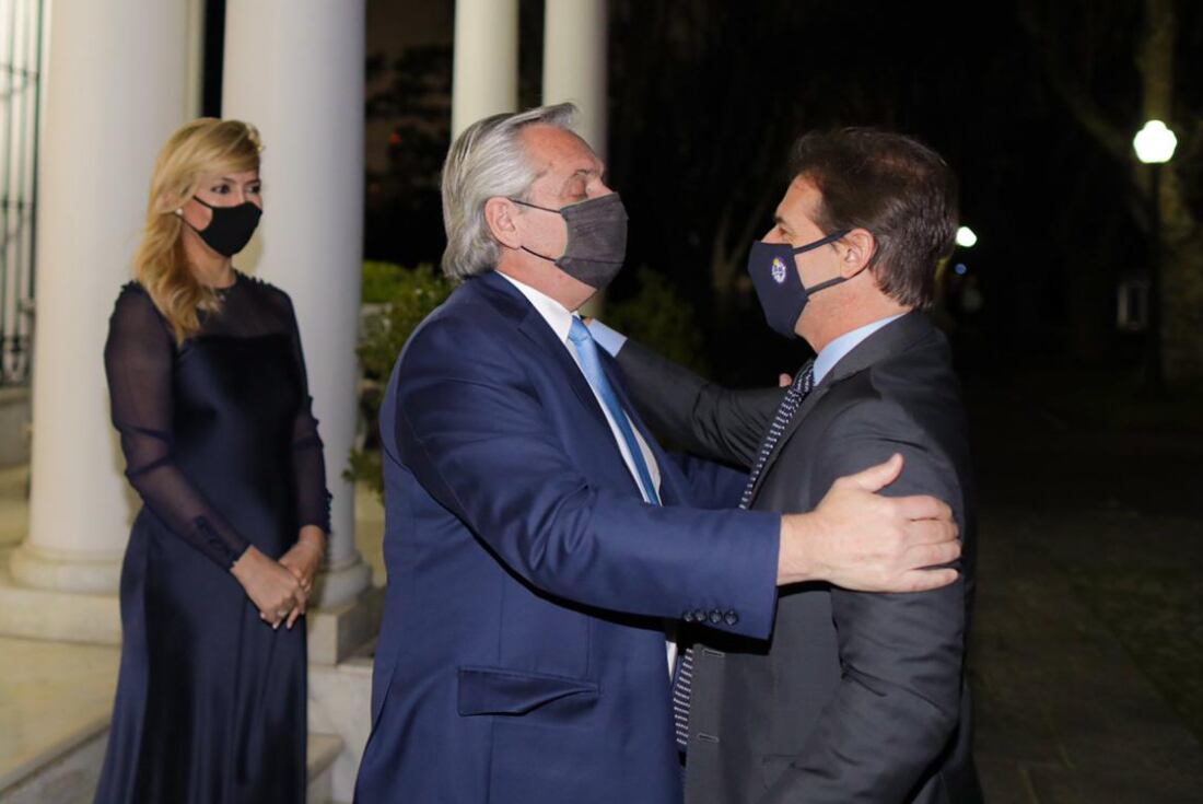 Alberto Fernández y Luis Lacalle Pou. (Presidencia)