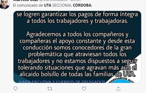 El gremio anunció que no habrá servicio de transporte público desde las cero horas de este sábado.