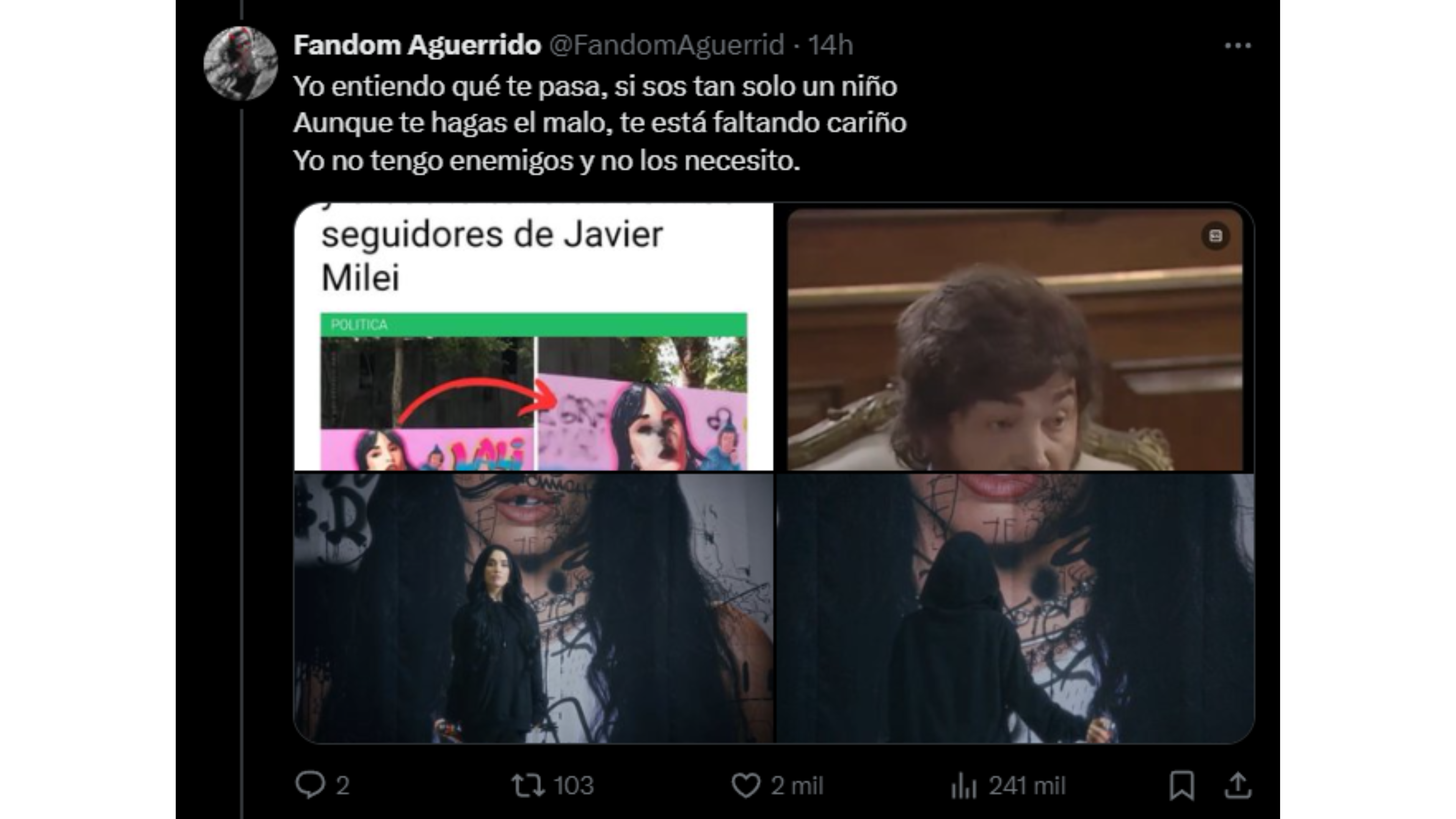 Las indirectas de Lali Espósito a Javier Milei en su nueva canción.