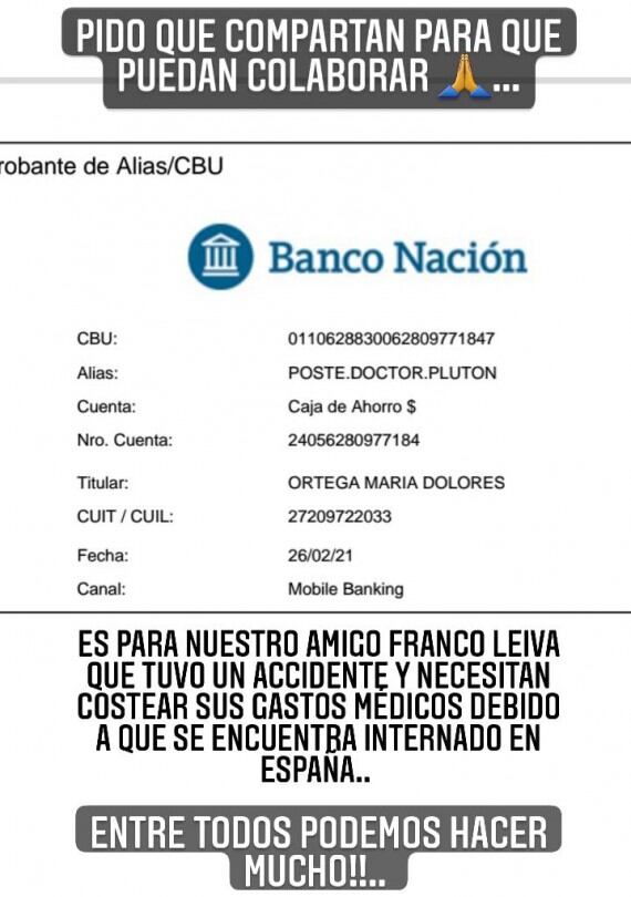 Piden ayuda para un mendocino que sufrió un grave accidente en España.