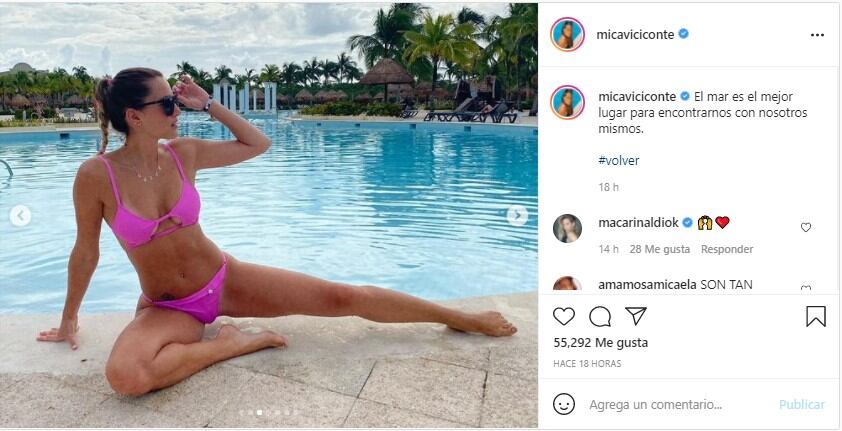 Mica Viciconte cautivó a sus seguidores recordando el verano.