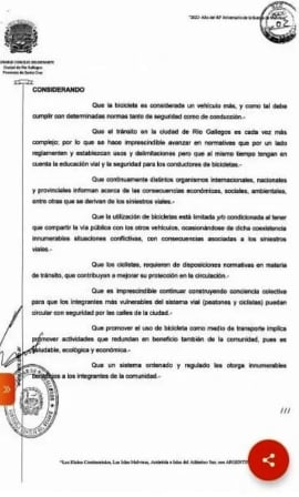 El proyecto que plagió el concejal de Río Gallegos.