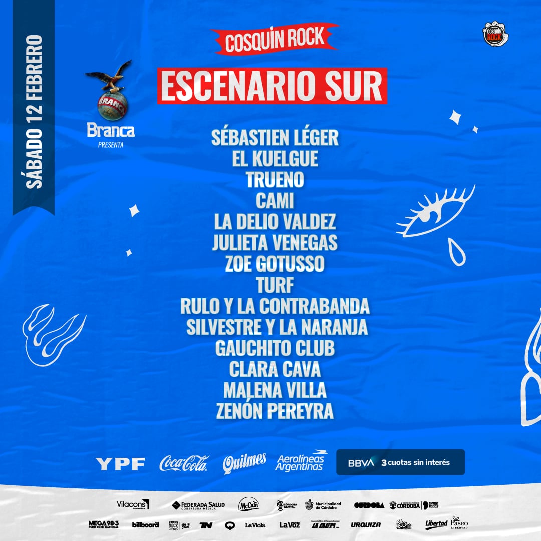 Escenario Sur, sábado 12 de febrero. (Cosquín Rock)