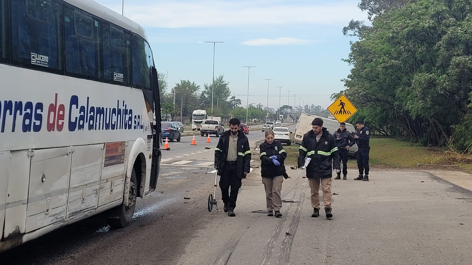 Accidente fatal sobre la Ruta 5, en la zona de Santa Ana. (La Voz)