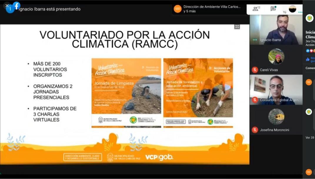 Charla virtual Voluntariado para la acción climática.