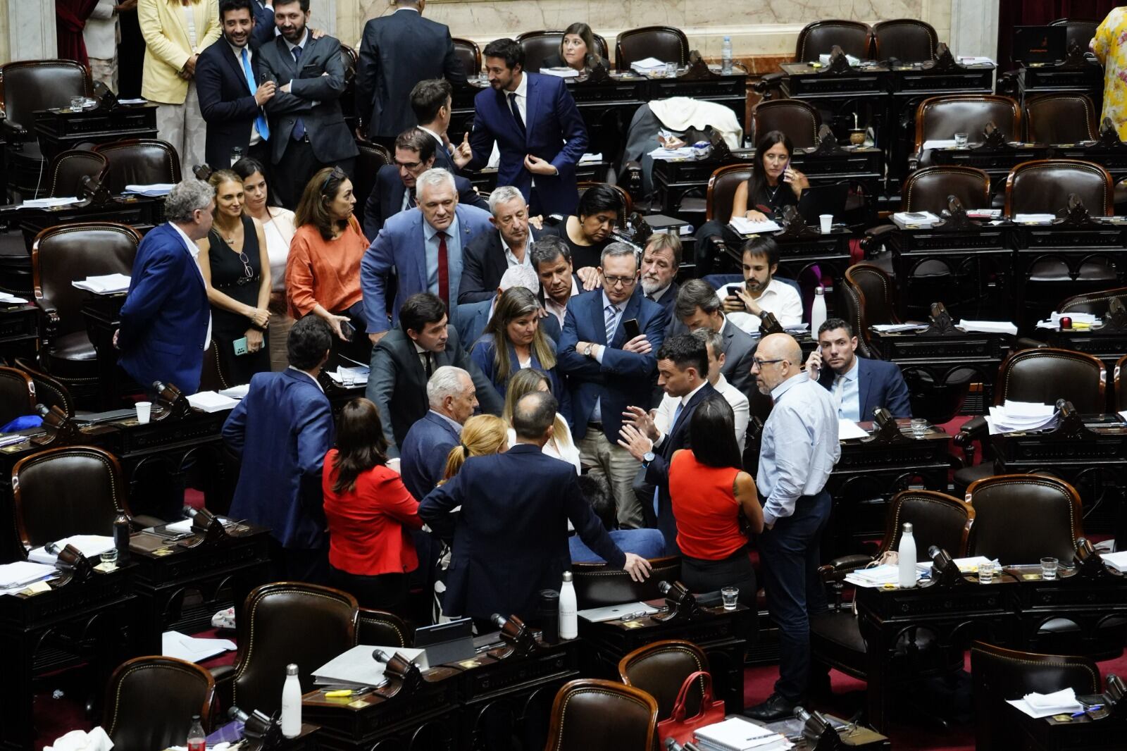 Escándalo en Diputados y marcha atrás con la ley ómnibus: vuelve a comisión por pedido de Javier Milei. Foto: Federico Lopez Claro