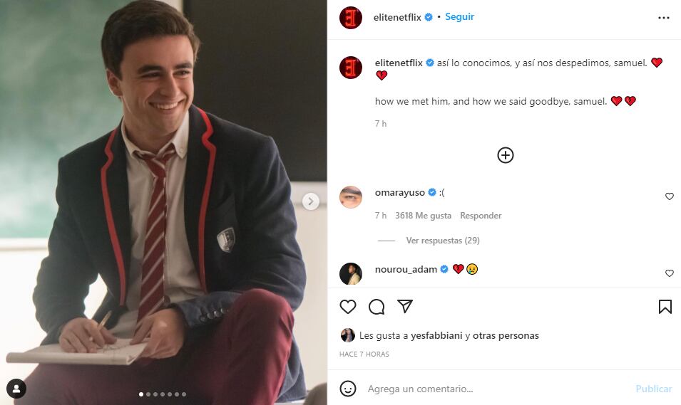 Netflix confirmó cuál es destino de Samuel en Élite