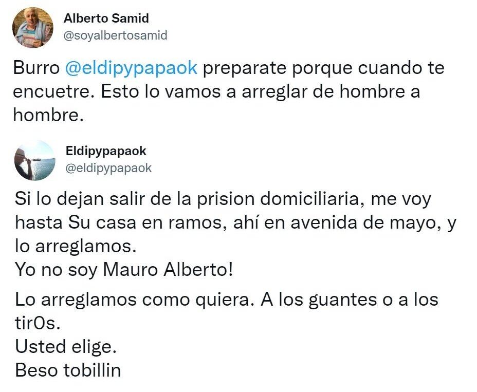 El cruce twittero llegó a mayores y amenazaron con pelearse cara a cara