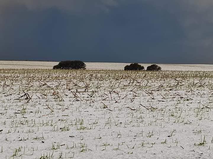 Granizo en San Luis.