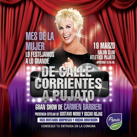 Gran Show de Carmen Barbieri en Pujato para celebrar el mes de la mujer