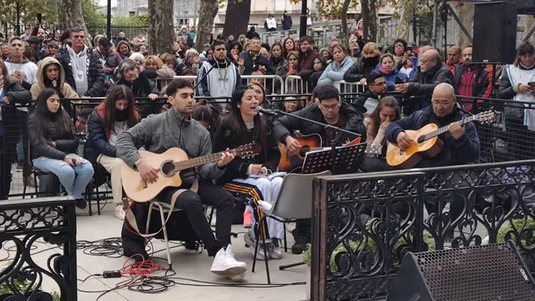 Leda estuvo en la parroquia de Luján de Santos Lugares