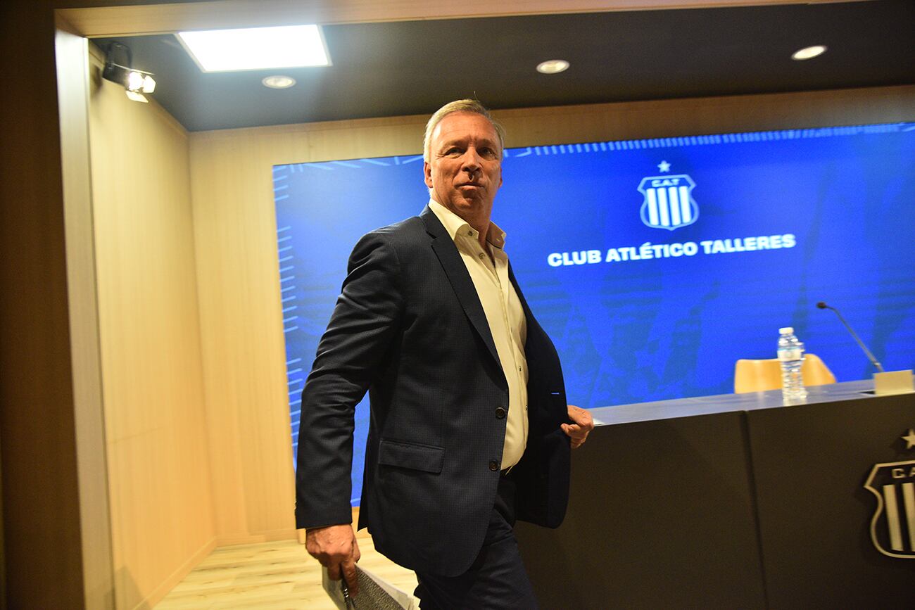 Conferencia de prensa de Andrés Fassi Presidente de Talleres tras el incidente del partido contra Boca Juniors por Copa Argentina.
Foto: Pedro Castillo / La Voz