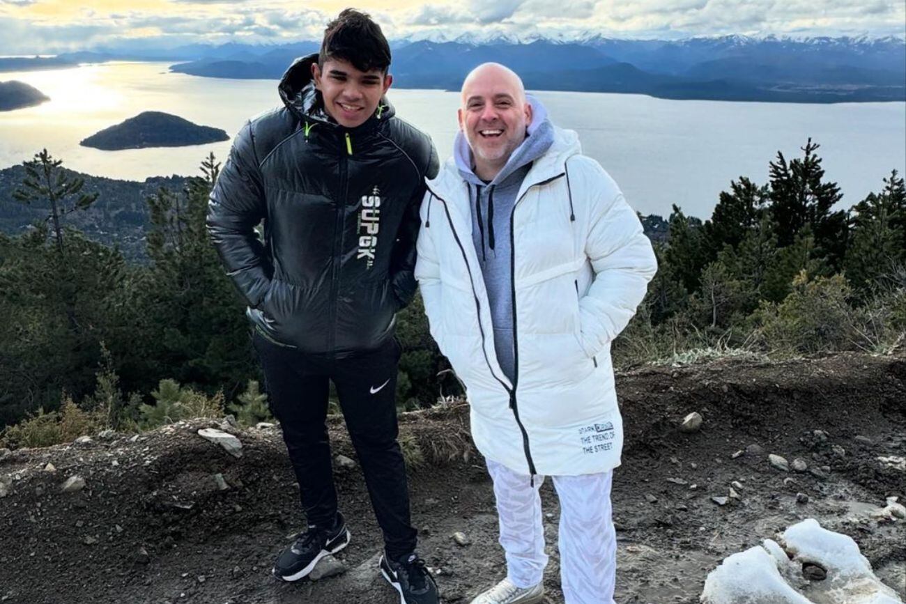 José María Muscari y Lucio en Bariloche (Foto: Instagram de José María Muscari)