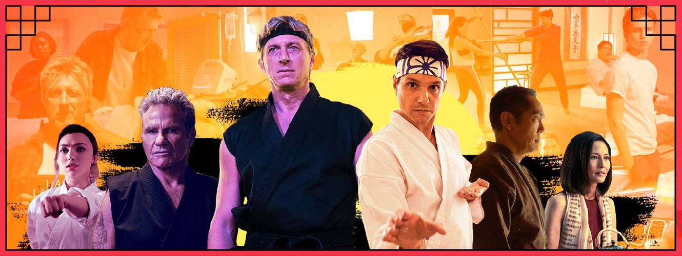 Los personajes de Cobra Kai.