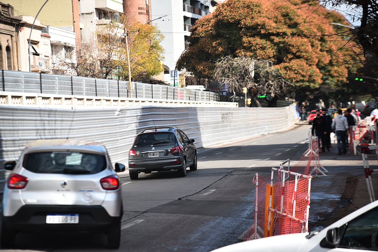 Obra del mercado norte y muro de Bulevar Illia    Foto: (Pedro Castillo / La Voz)