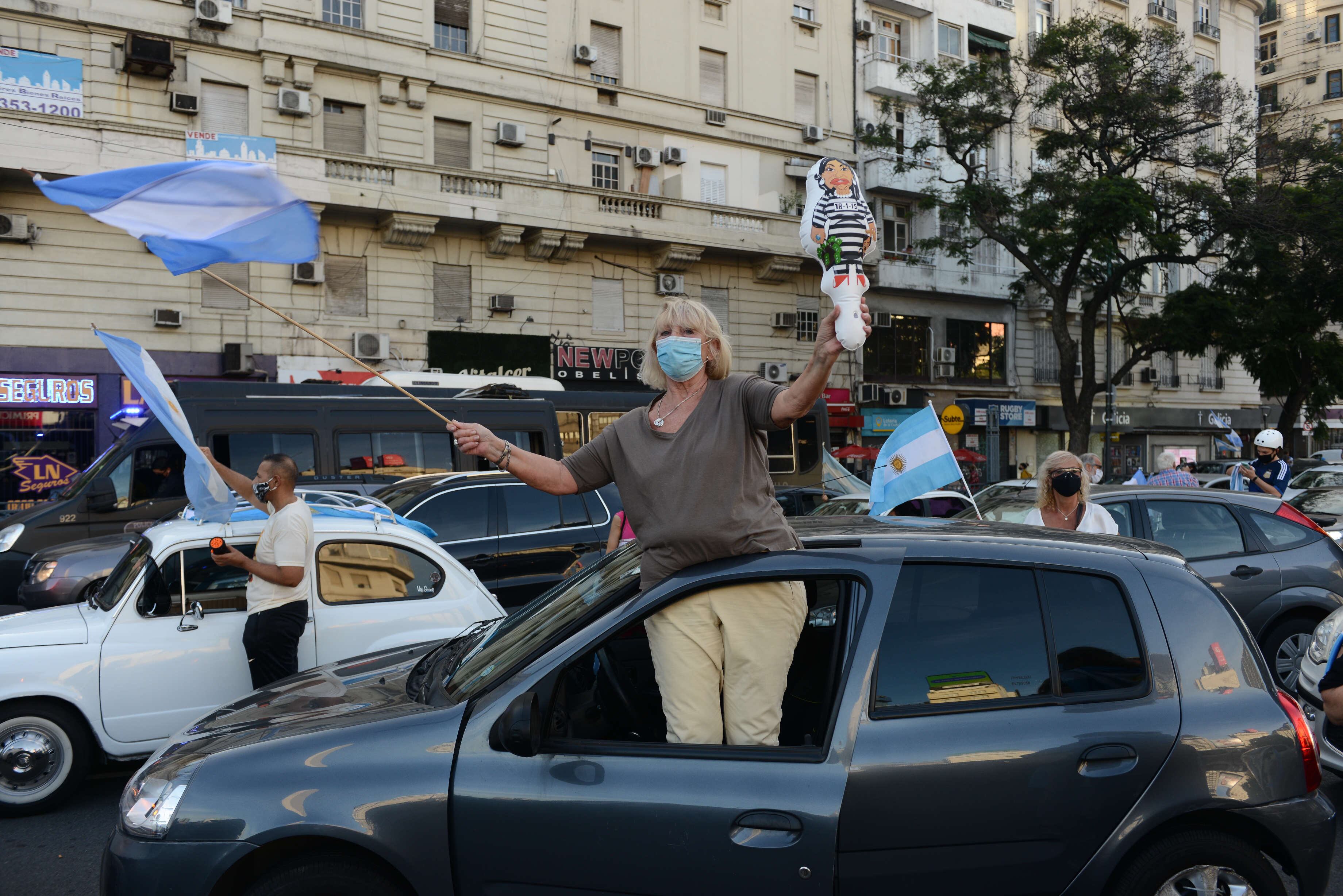 Manifestación en el Obelisco (Foto: Clarín)